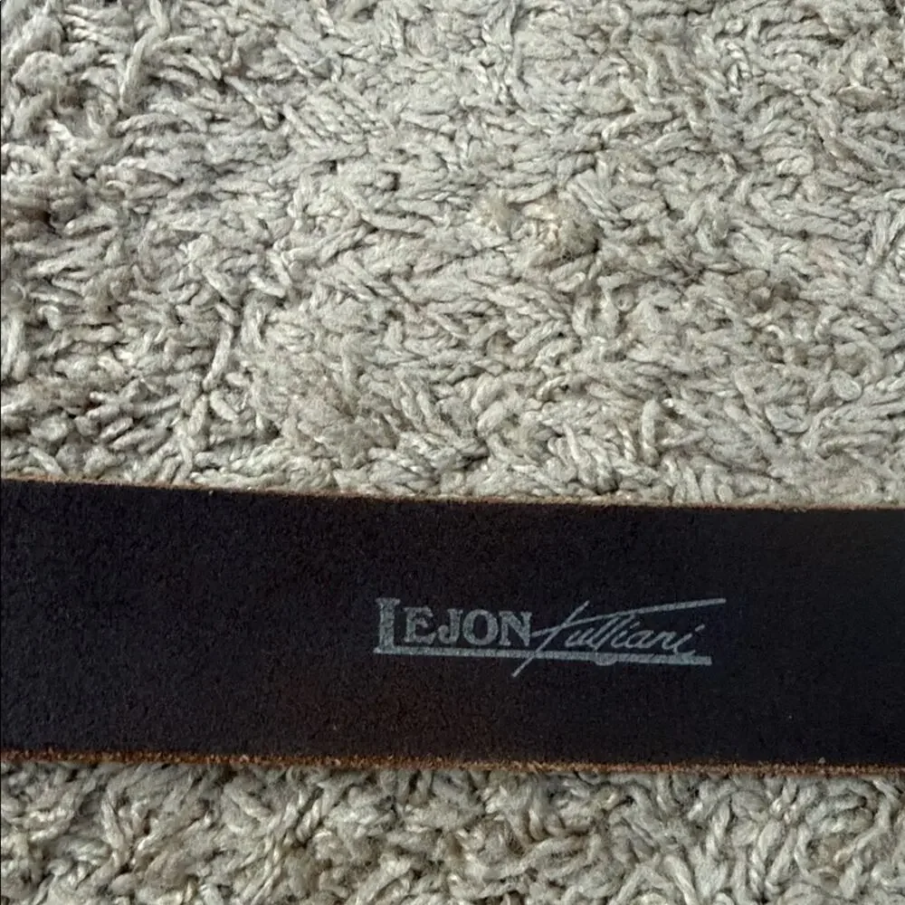 Lejon Tulliani Men's Brown Soft Leather Belt Size 34